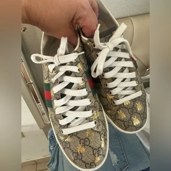 AUTHENTIC Gucci Woman's Sneakers Size 7 - Picture 9 of 12